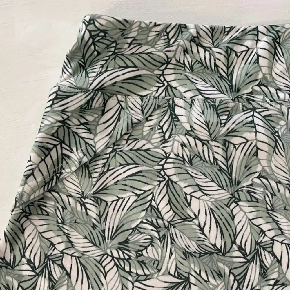 Eddie Bauer Faux Wrap Skirt Womens Size XL Walking Stretch Soft Tropical Tennis